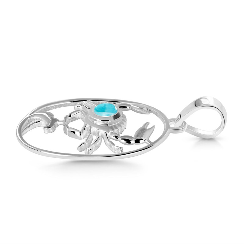 Larimar Crab Pendant