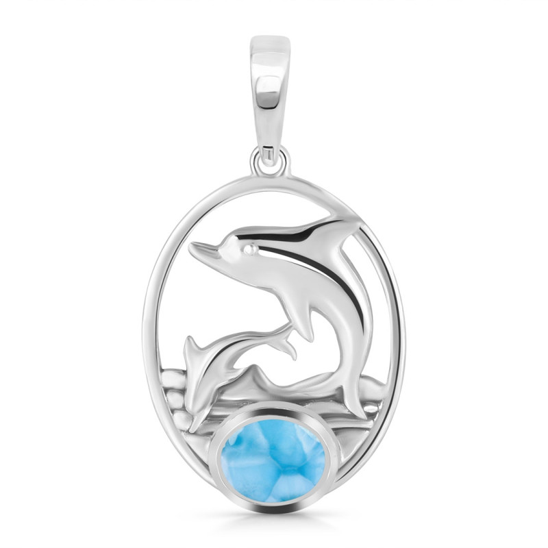 Larimar Sea & Dolphin Pendant LAR-RUP-24.