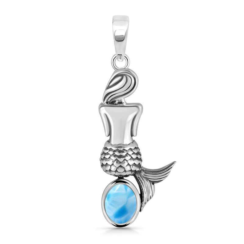 Larimar Mermaid Pendant LAR-RUP-43.