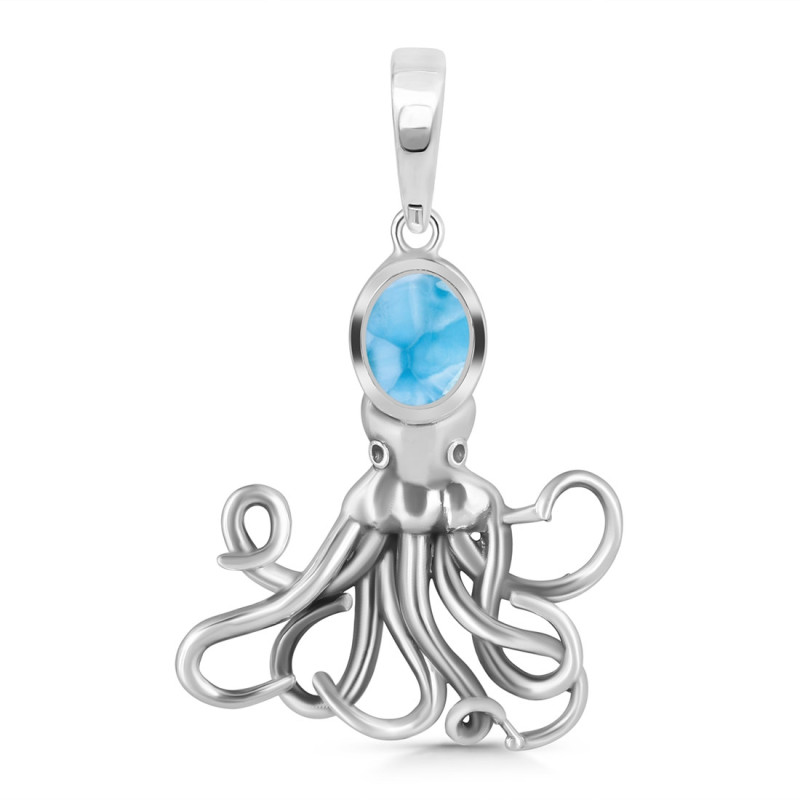 Larimar Octopus Pendant LAR-RUP-46.