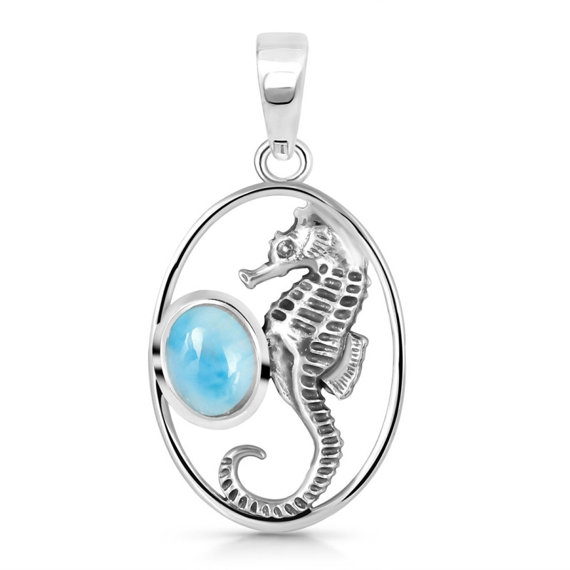 Larimar Sea Horse Pendant LAR-RUP-5.