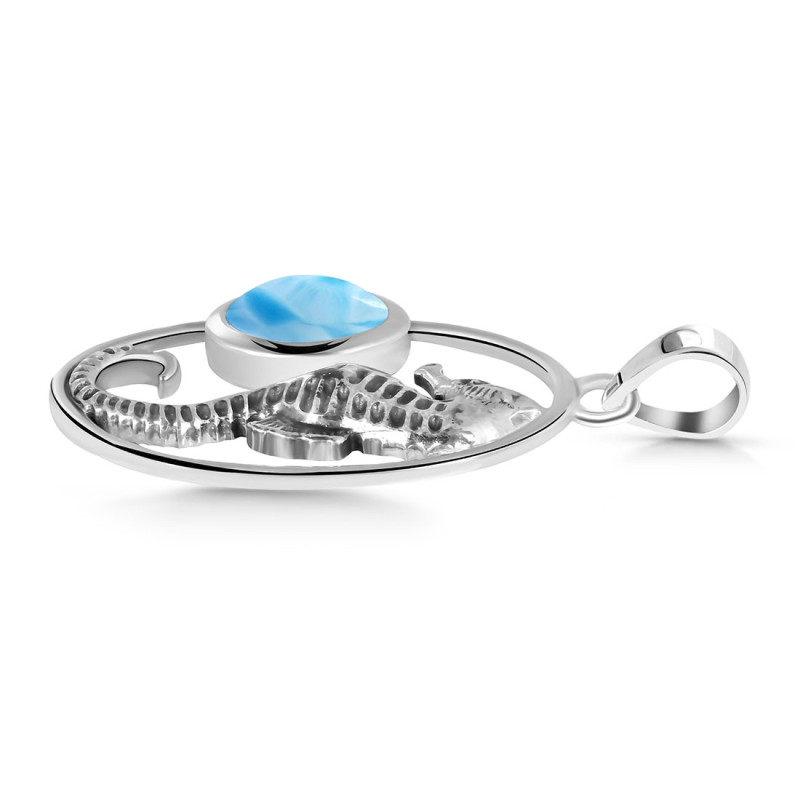 Larimar Sea Horse Pendant