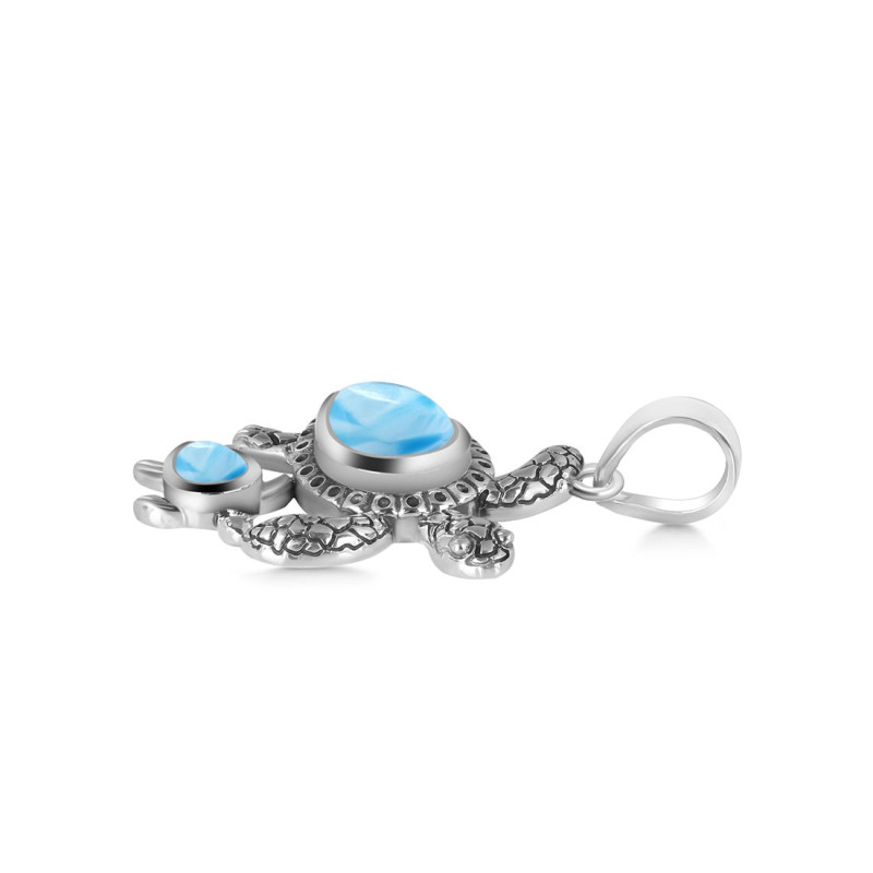 Larimar Turtle Pendant