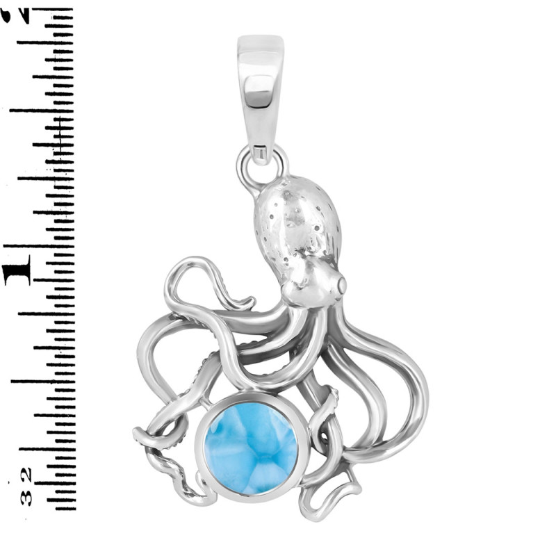 Larimar Octupus Pendant LAR-RUP-65.