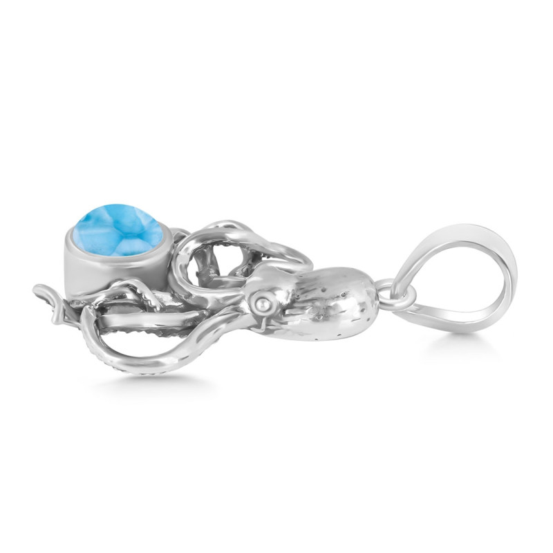 Larimar Octupus Pendant