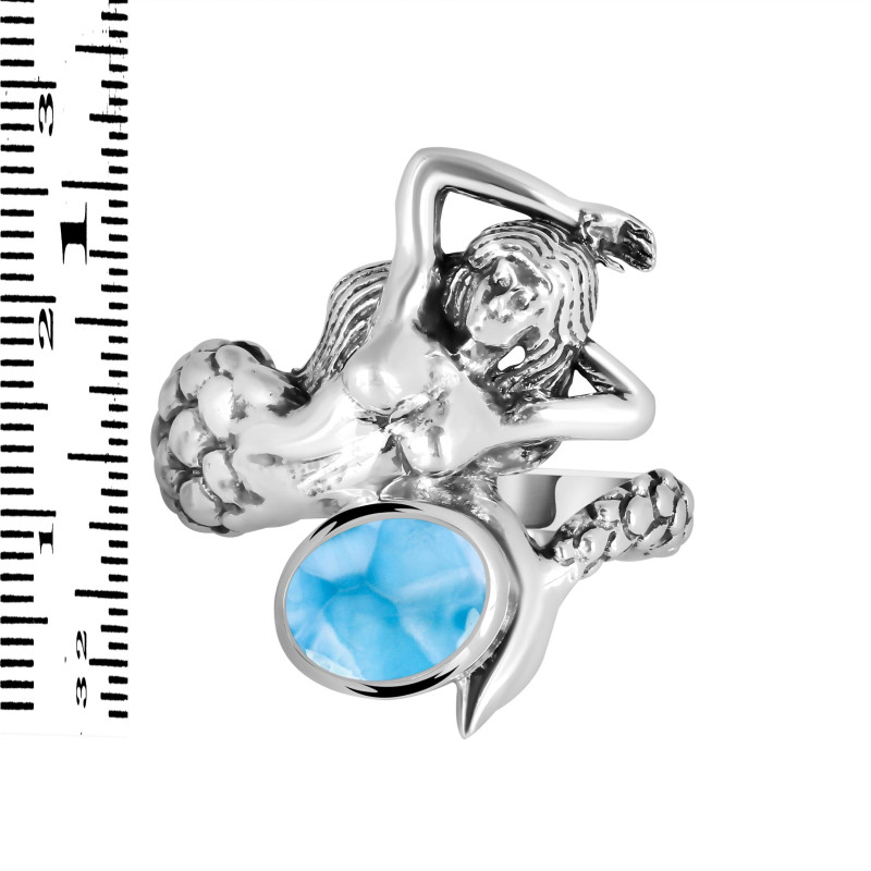 Larimar Mermaid Ring LAR-RUR-3.