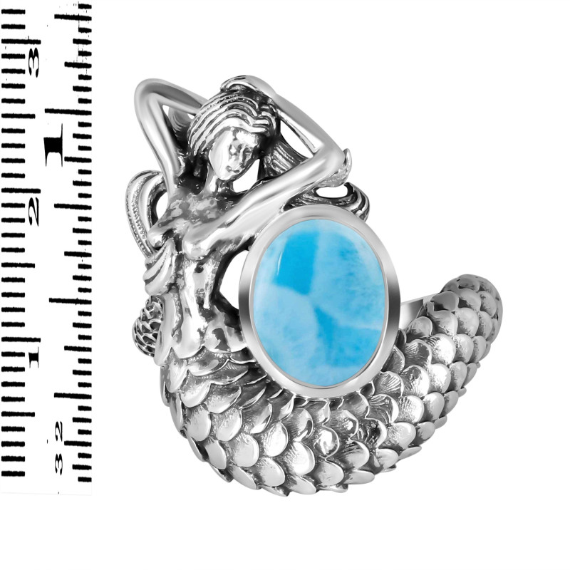 Larimar Mermaid Ring LAR-RUR-6.