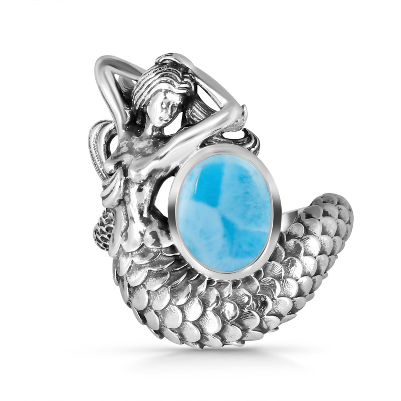 Larimar Mermaid Ring LAR-RUR-6.