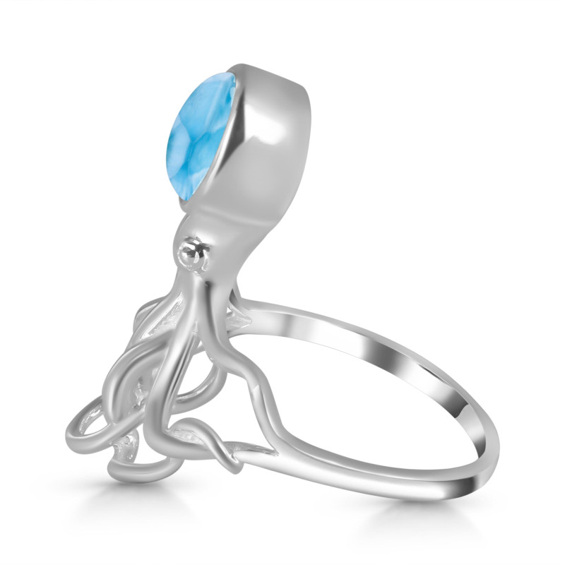 Larimar Octopus Ring