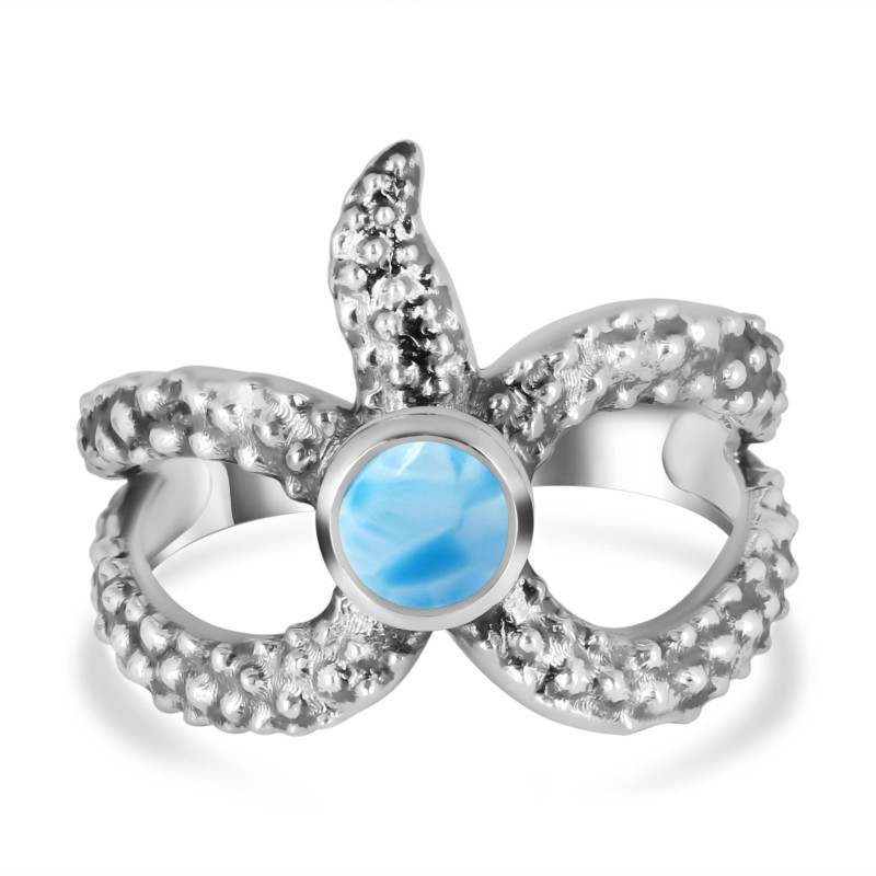 Larimar Star Fish Ring LAR-RUR-25.