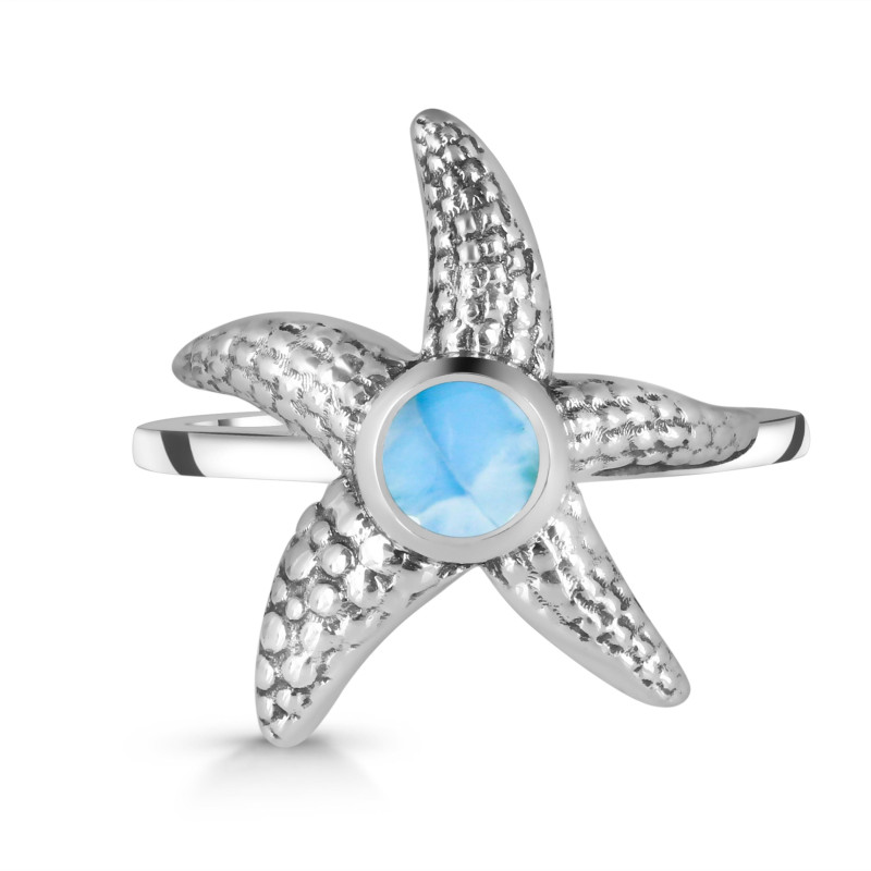 Larimar Star Fish Ring LAR-RUR-28.