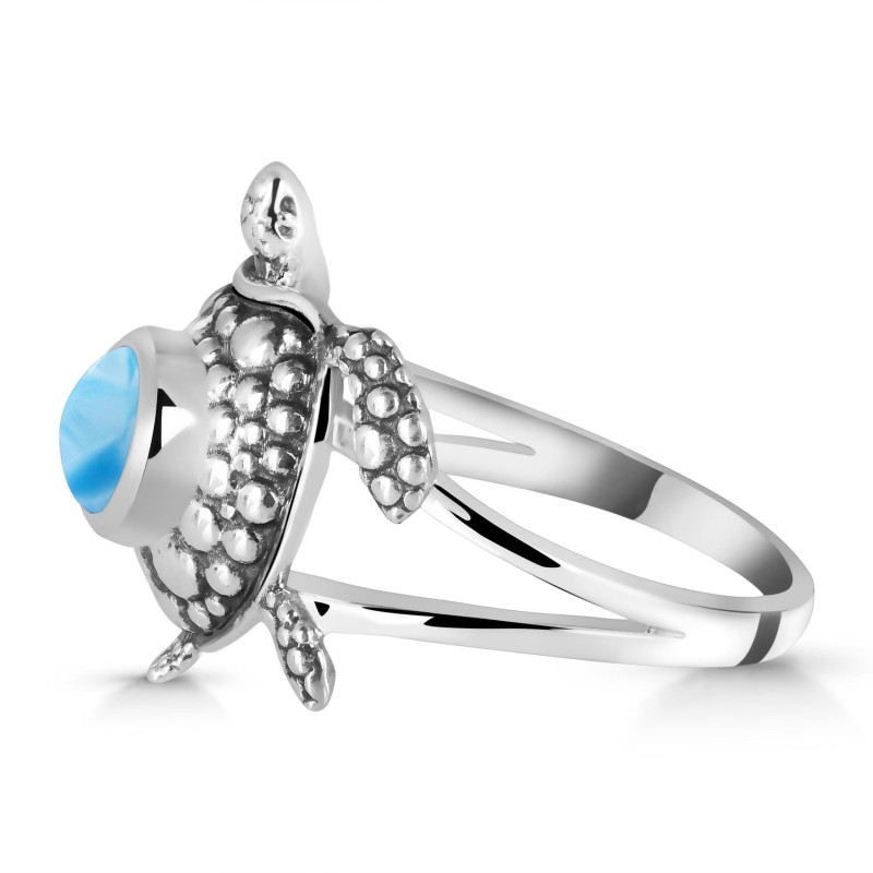 Larimar Turtle Ring