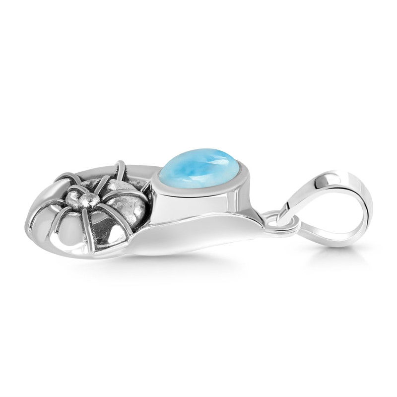 Larimar Snail Pendant
