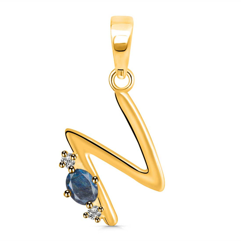 Labradorite & White Topaz Alphabet N Pendant LBD-RDA-14.