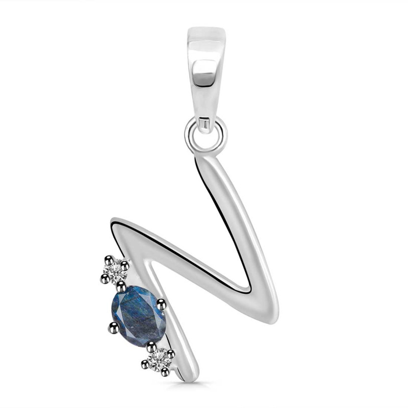 Labradorite & White Topaz Alphabet N Pendant LBD-RDA-14.