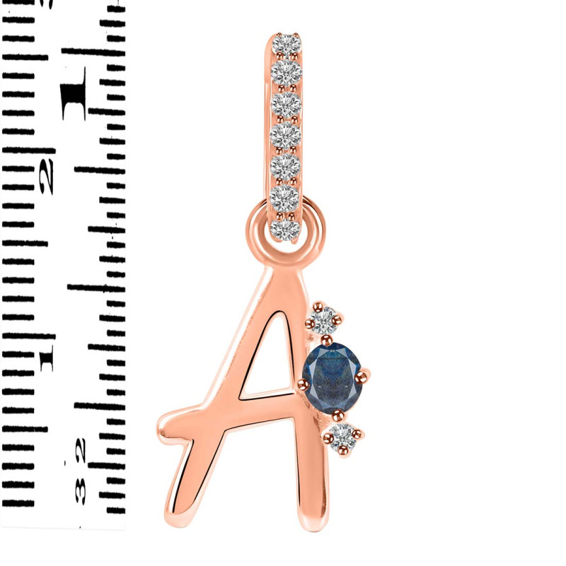 Labradorite & White Topaz Alphabet A Pendant LBD-RDA-27.