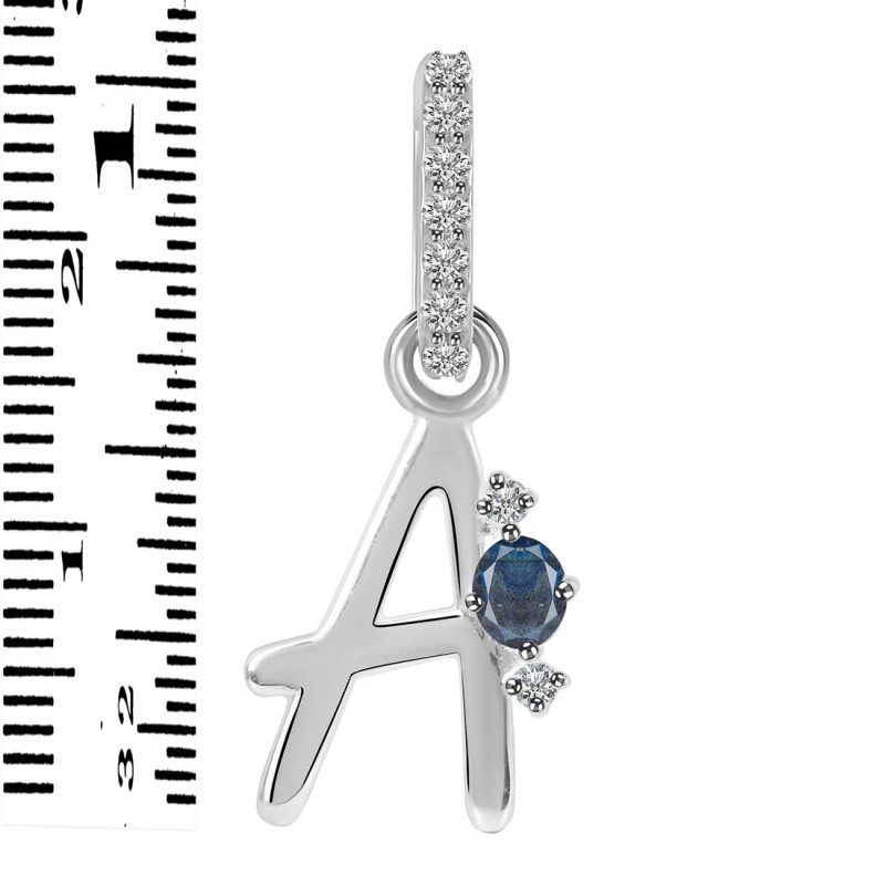 Labradorite & White Topaz Alphabet A Pendant LBD-RDA-27.