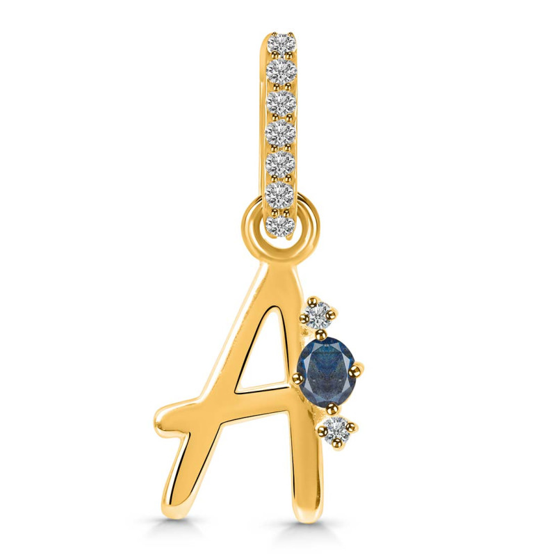 Labradorite & White Topaz Alphabet A Pendant LBD-RDA-27.