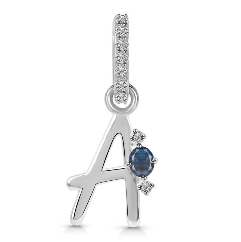 Labradorite & White Topaz Alphabet A Pendant LBD-RDA-27.