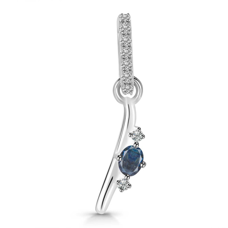 Labradorite & White Topaz Alphabet I Pendant LBD-RDA-35.
