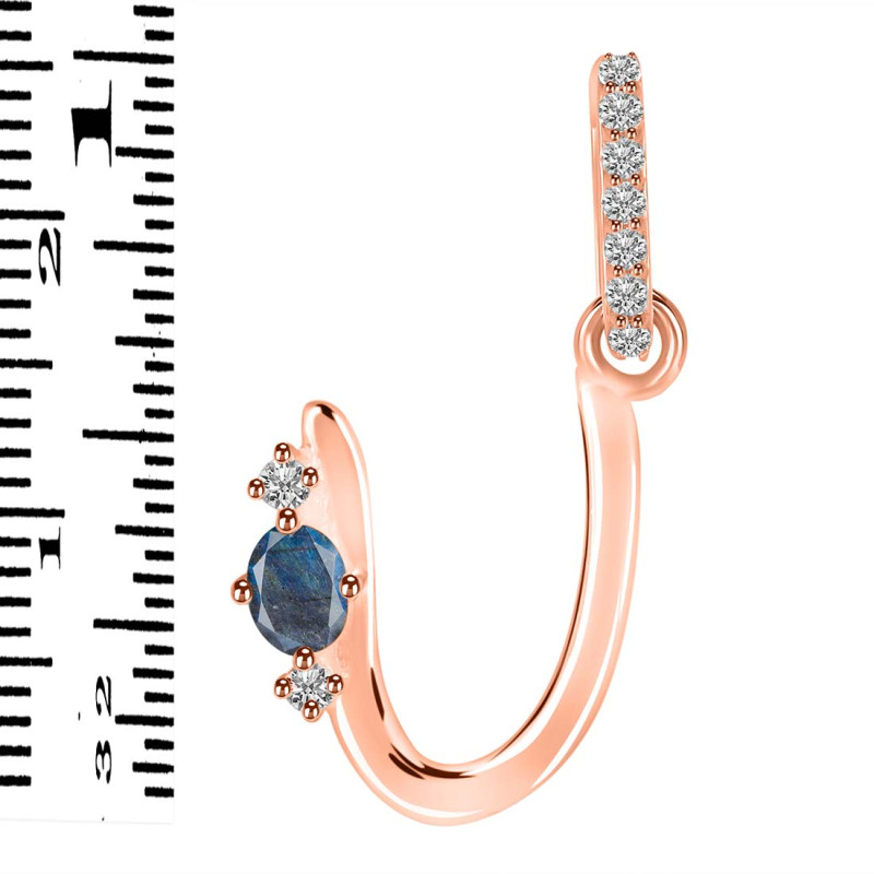 Labradorite & White Topaz Alphabet U Pendant LBD-RDA-47.