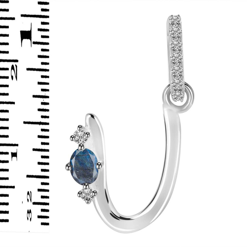 Labradorite & White Topaz Alphabet U Pendant LBD-RDA-47.