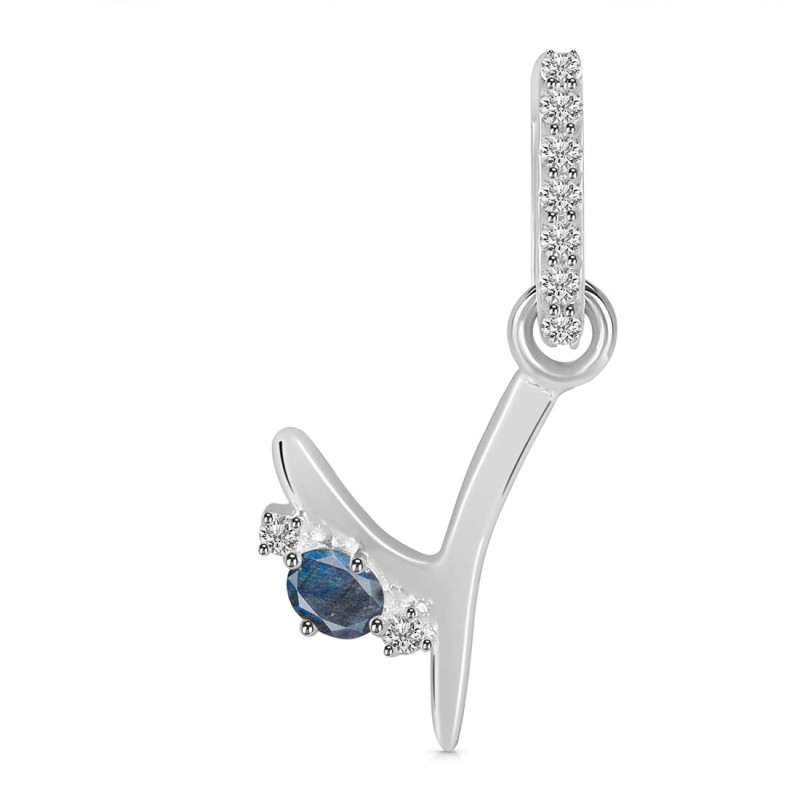 Labradorite & White Topaz Alphabet Y Pendant LBD-RDA-51.