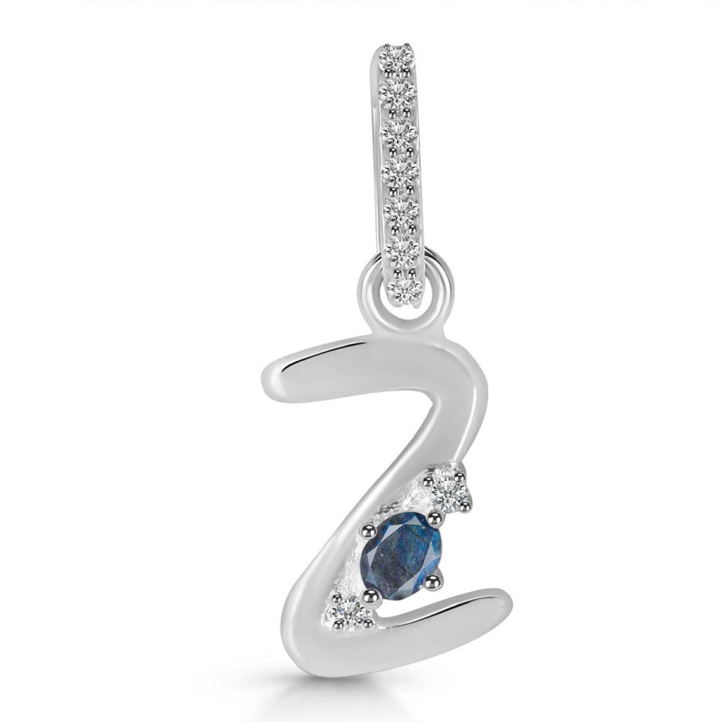 Labradorite & White Topaz Alphabet Z Pendant LBD-RDA-52.