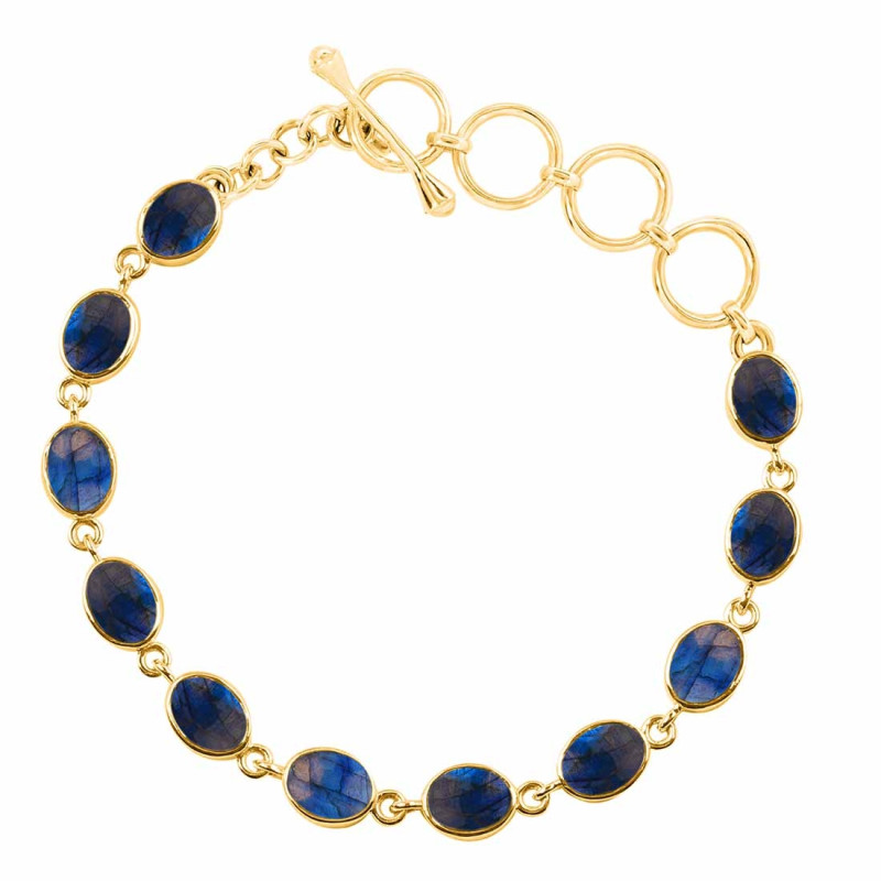 Labradorite Bracelet LBD-RDB-114-CAB.