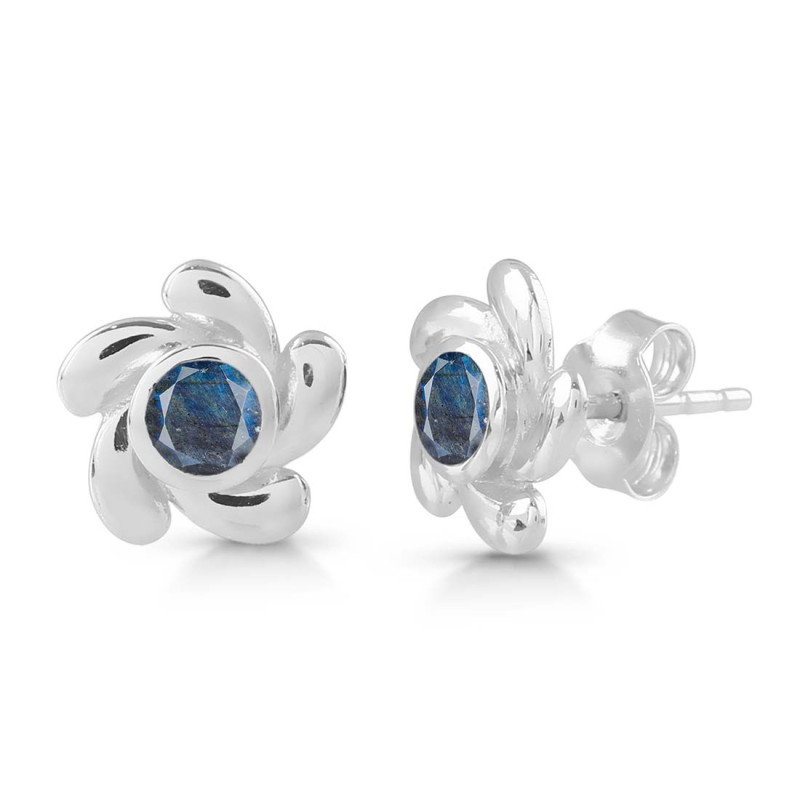 Labradorite Stud Earring