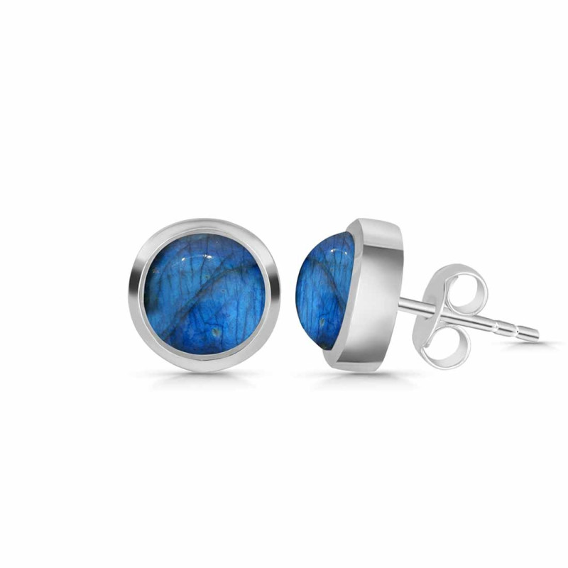 Labradorite Stud Earring