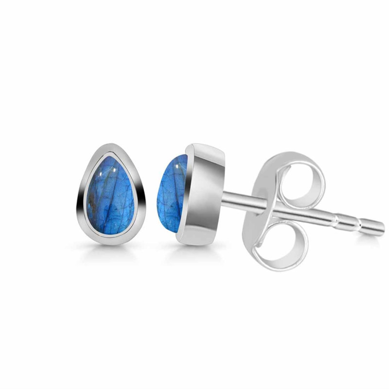 Labradorite Stud Earring
