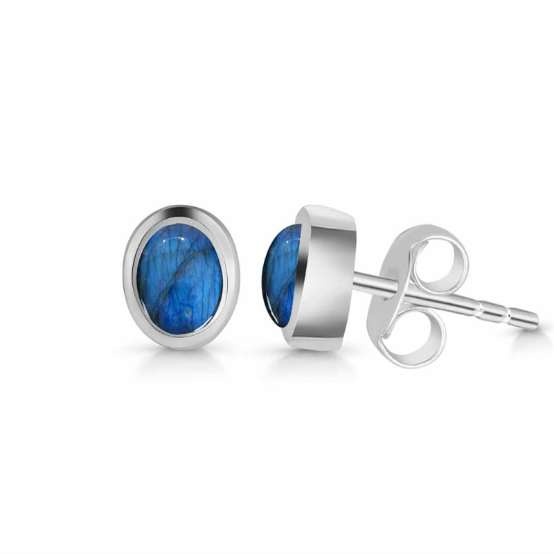 Labradorite Stud Earring