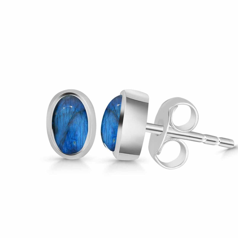Labradorite Stud Earring