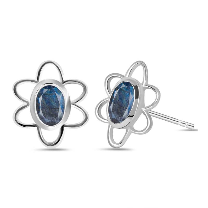 Labradorite Stud Earring