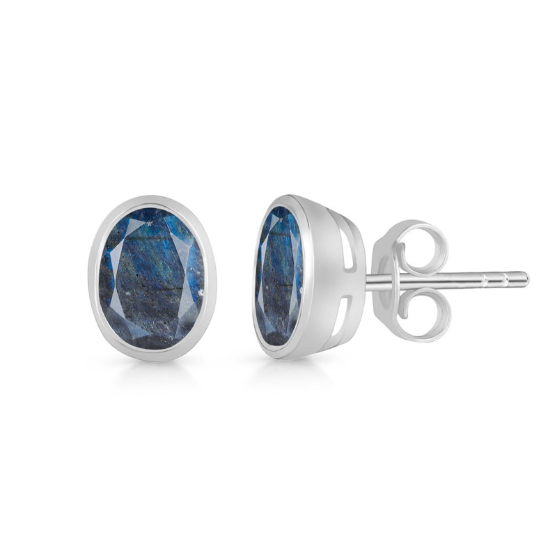 Labradorite Stud Earring