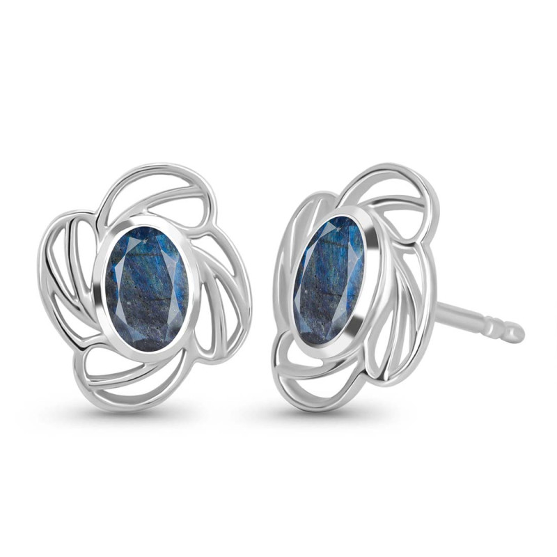 Labradorite Stud Earring