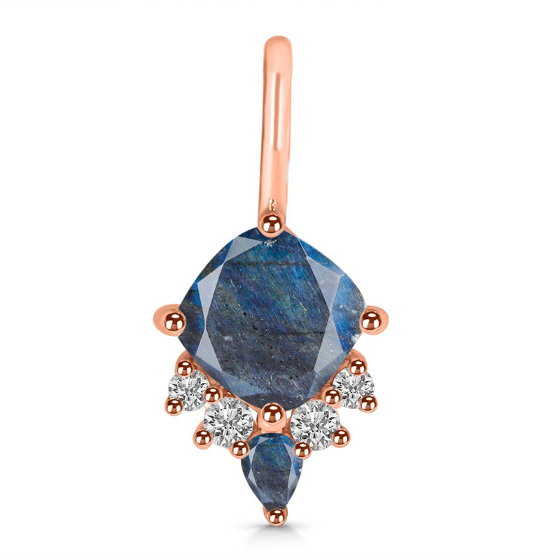 Labradorite & White Topaz Pendant LBD-RDP-729.