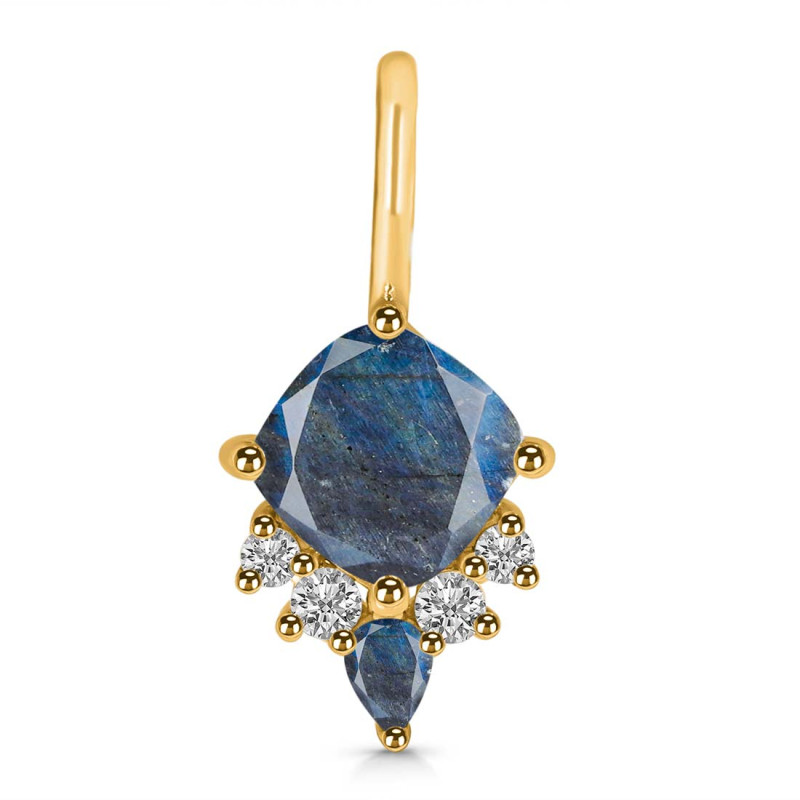 Labradorite & White Topaz Pendant LBD-RDP-729.