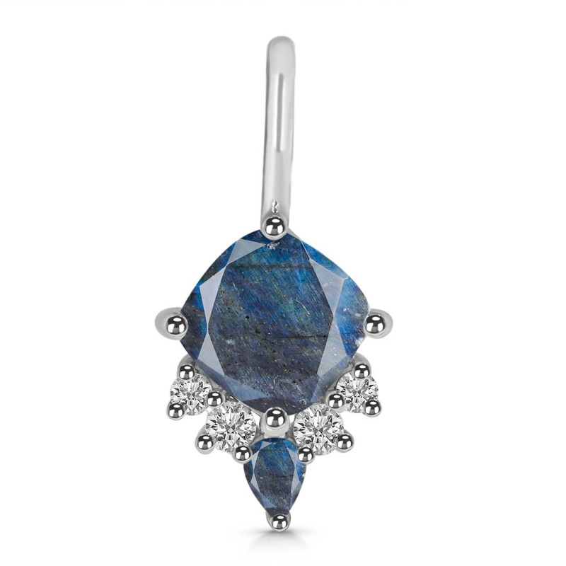 Labradorite & White Topaz Pendant LBD-RDP-729.