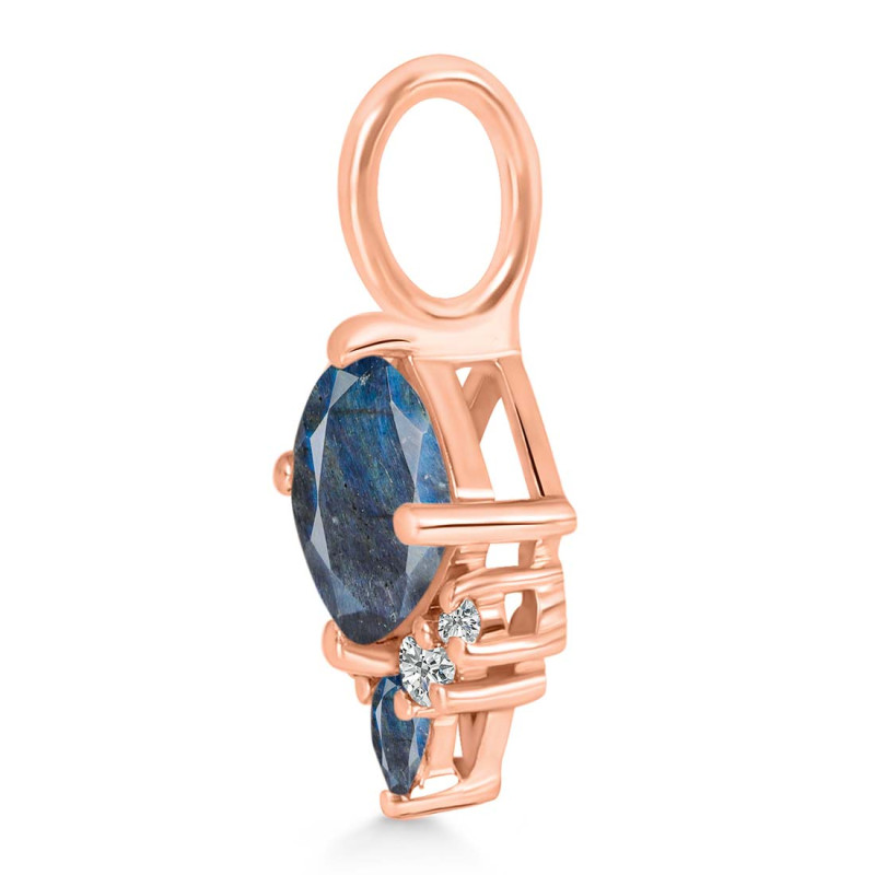 Labradorite & White Topaz Pendant LBD-RDP-729.