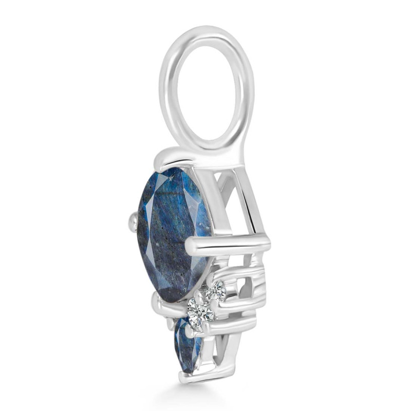 Labradorite & White Topaz Pendant