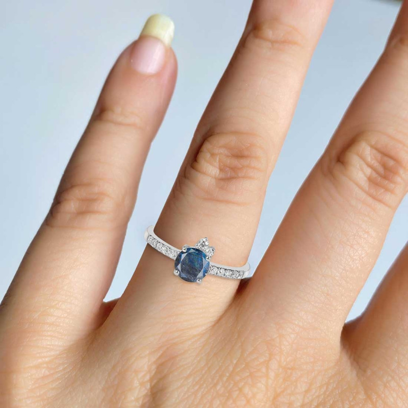 Labradorite & White Topaz Ring LBD-RDR-2303.