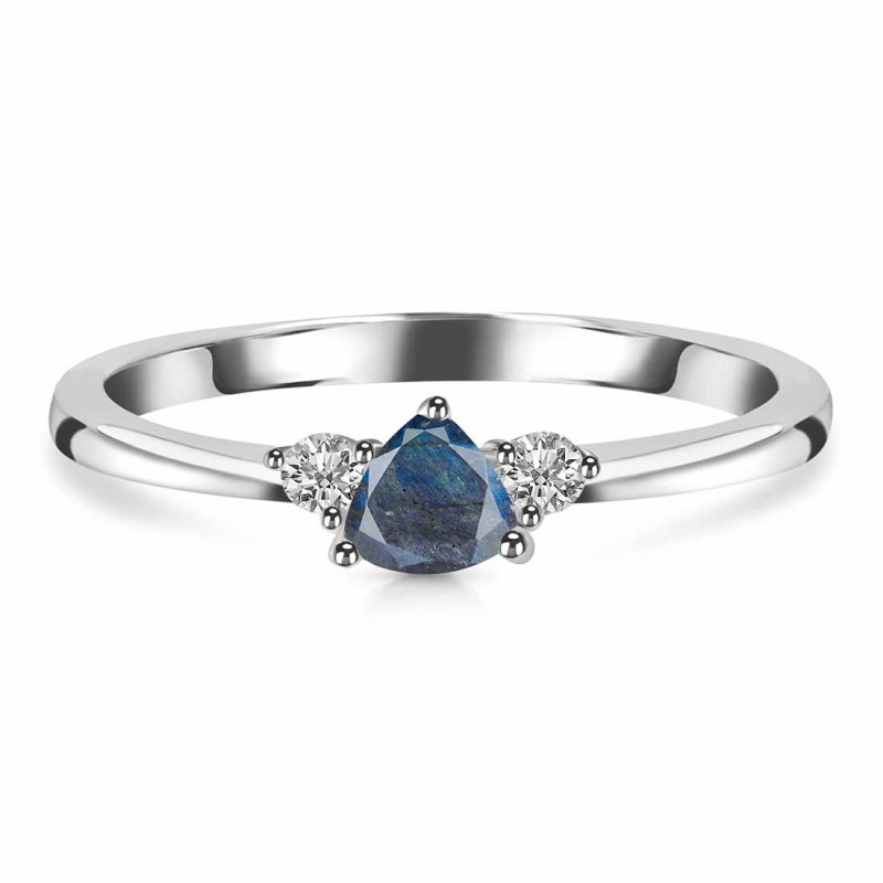Labradorite  & White Topaz Ring LBD-RDR-2543.