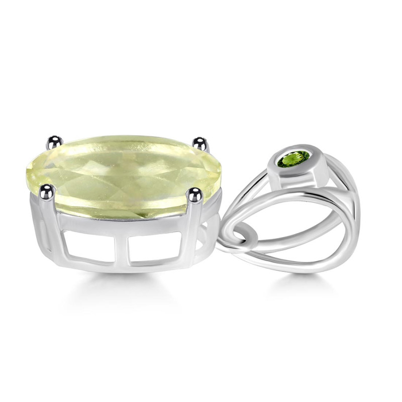Libyan Desert Glass & Moldavite Pendant