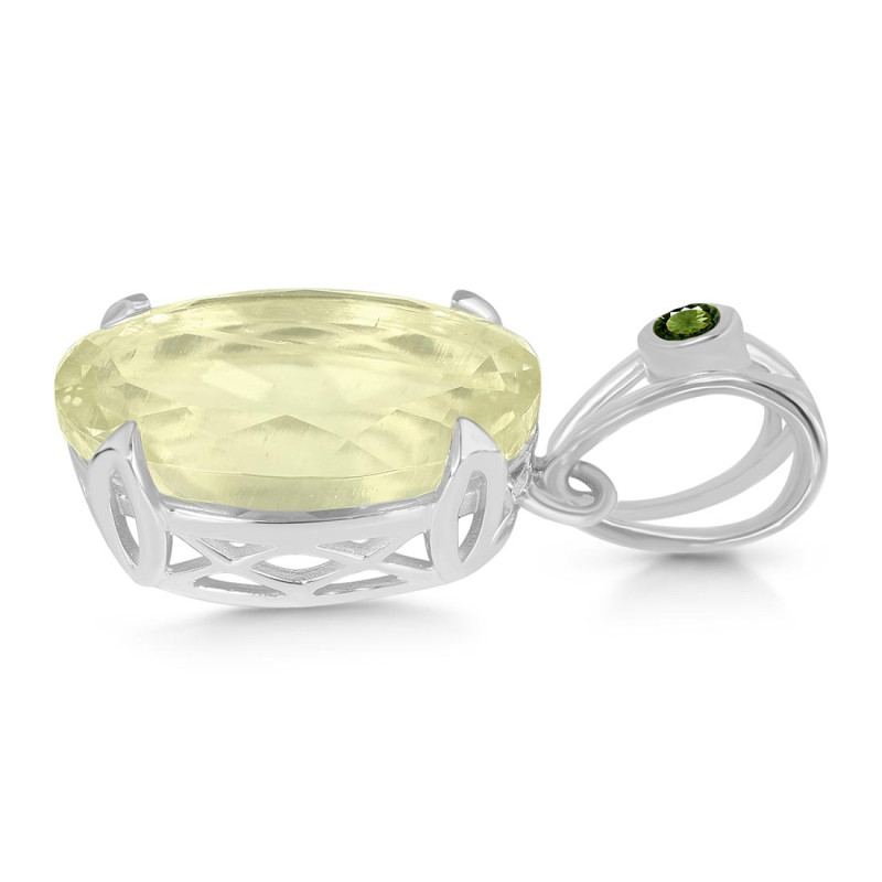 Libyan Desert Glass & Moldavite Pendant