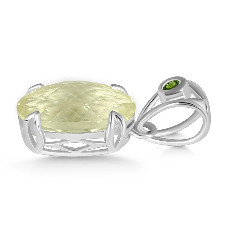 Libyan Desert Glass & Moldavite Pendant