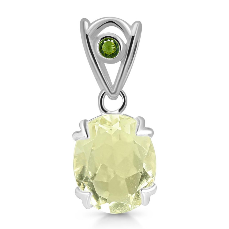 Libyan Desert Glass & Moldavite Pendant LDG-RDP-749-MLD-LOOP.