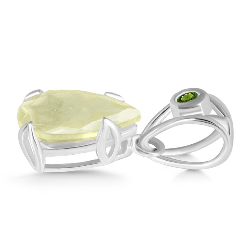 Libyan Desert Glass & Moldavite Pendant