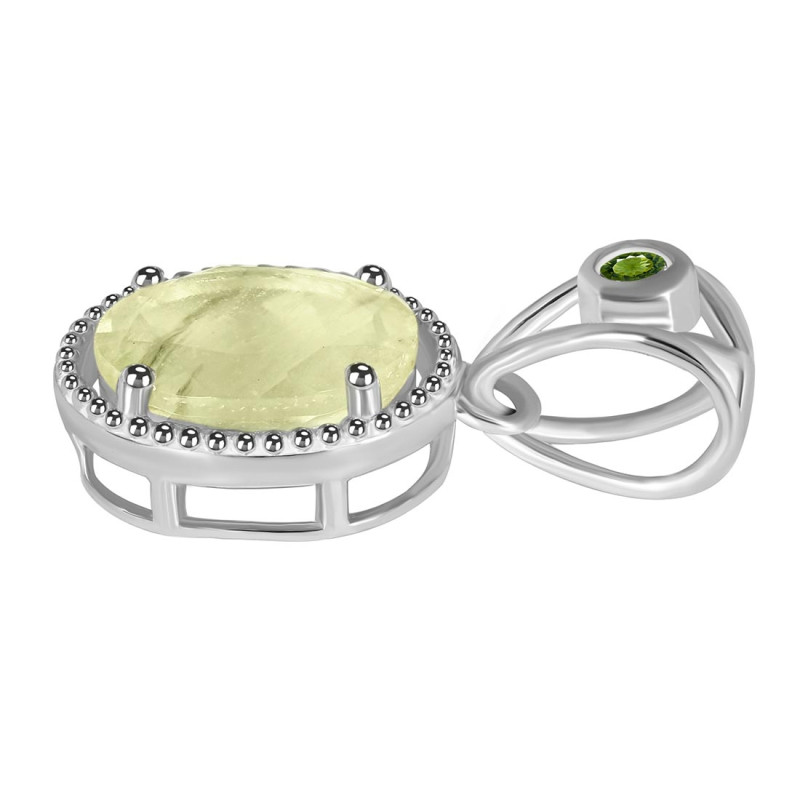 Libyan Desert Glass & Moldavite Pendant